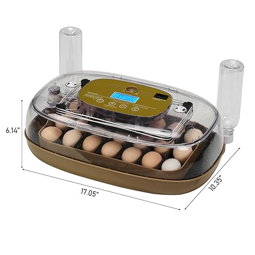 Miniatura 3 de 24 incubadoras de huevos para incubar huevos, incubadora de huevos de gallina con vela de huevos, giro automático de huevos y temperatura, control