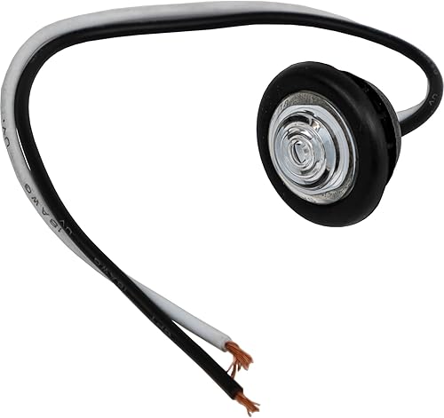 Miniatura 6 de Buyers Products 5623434 - Luz de separación de marcador redondo, 1 LED rojo con lente transparente y cables pelados, 12 V CC, 0.25 W, iluminación en