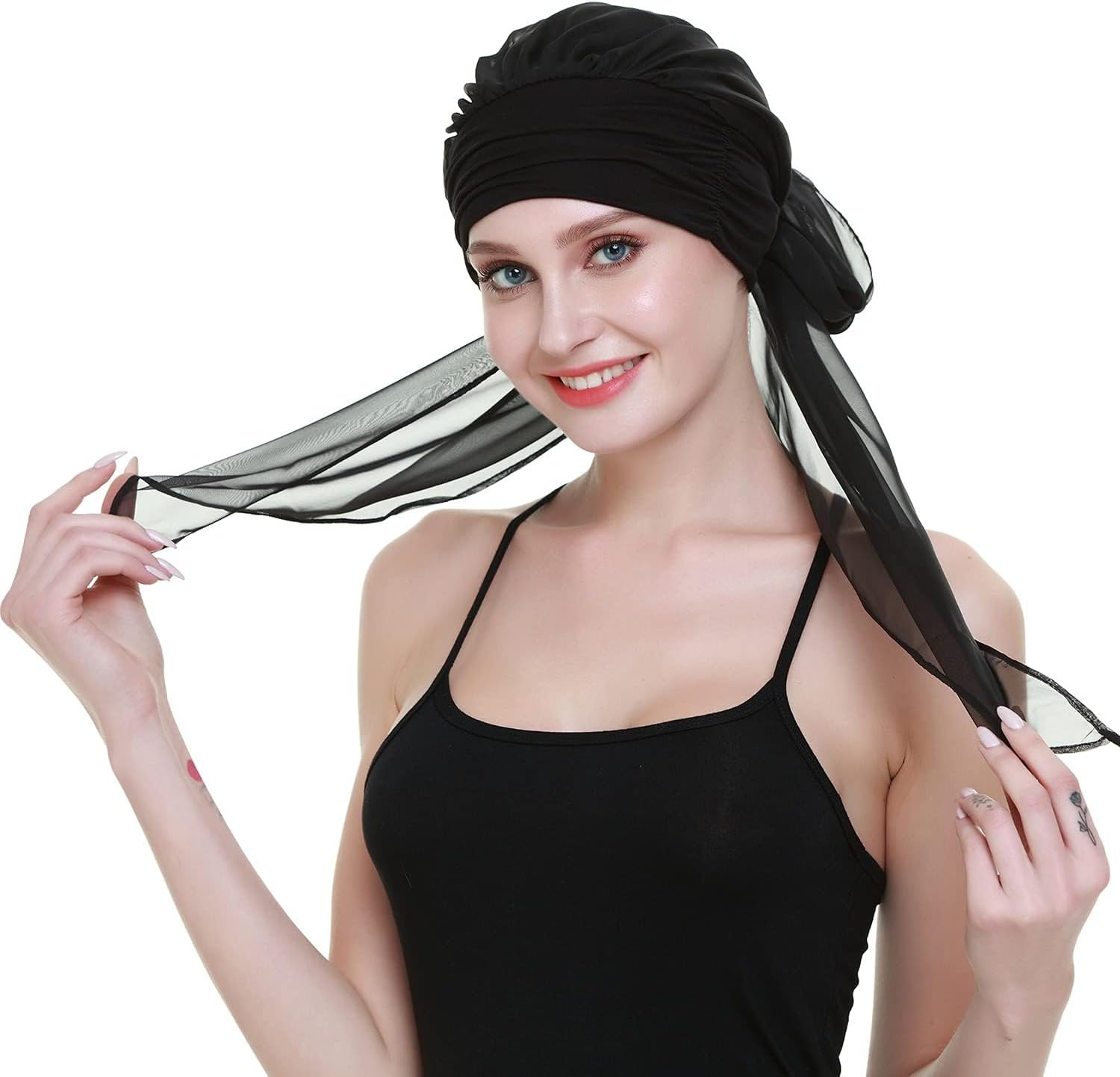 Chemo Headwear Turbans for Women Long Hair Head Scarf Headwraps Cancer Hats - Image 2