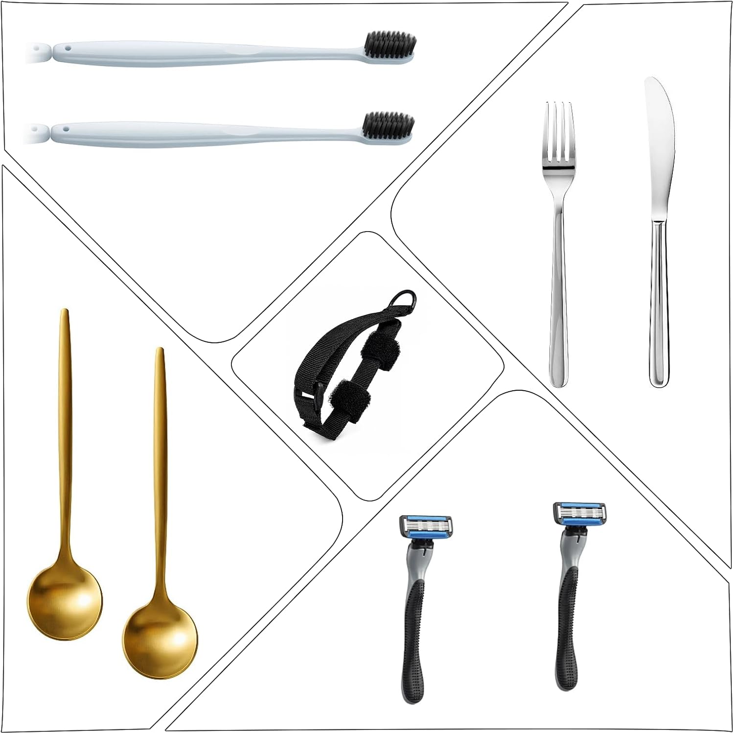 3 Universal Cuff Adaptive Utensil Holders, Universal Cuff Hand Straps for Eating Assistance, Adaptive Utensil Holder for Daily Use, Universal Cuff for Improved Grip and Control