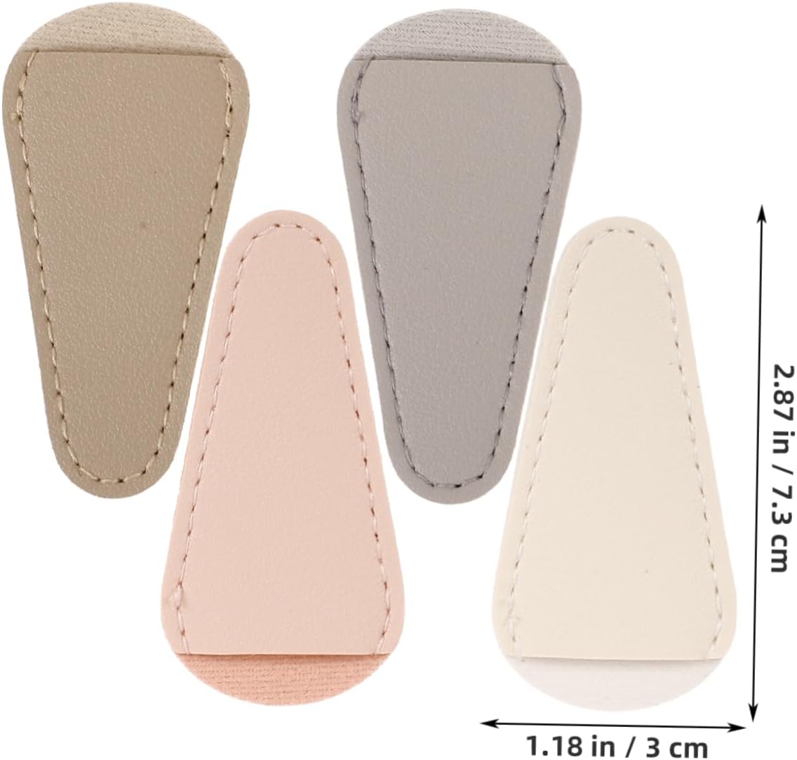 4Pcs Cuticle Scissor Covers Protective Cap for Manicure Tools Soft PU Design Versatile Cuticle Nipper Protector for Salon and Home Use