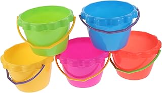 Toyvian 5 Pçs Brinquedo Balde De Praia Brinquedos Para Bebê Criança Brinquedo De Banho Ao Ar Livre Playset Crianças Baldes De Areia Praia Baldes De Areia Balde De Castelo Balde De Areia
