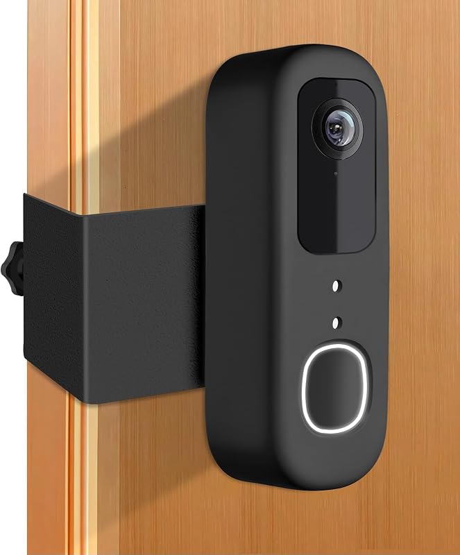Anti-Theft Doorbell Mount Compatible with Arlo Video Doorbell 2K/HD (2nd Gen), No-Drill Mounting Bracket Secure Holder for Apartment Home Office with Enhanced Protection for Arlo Doorbell Camera