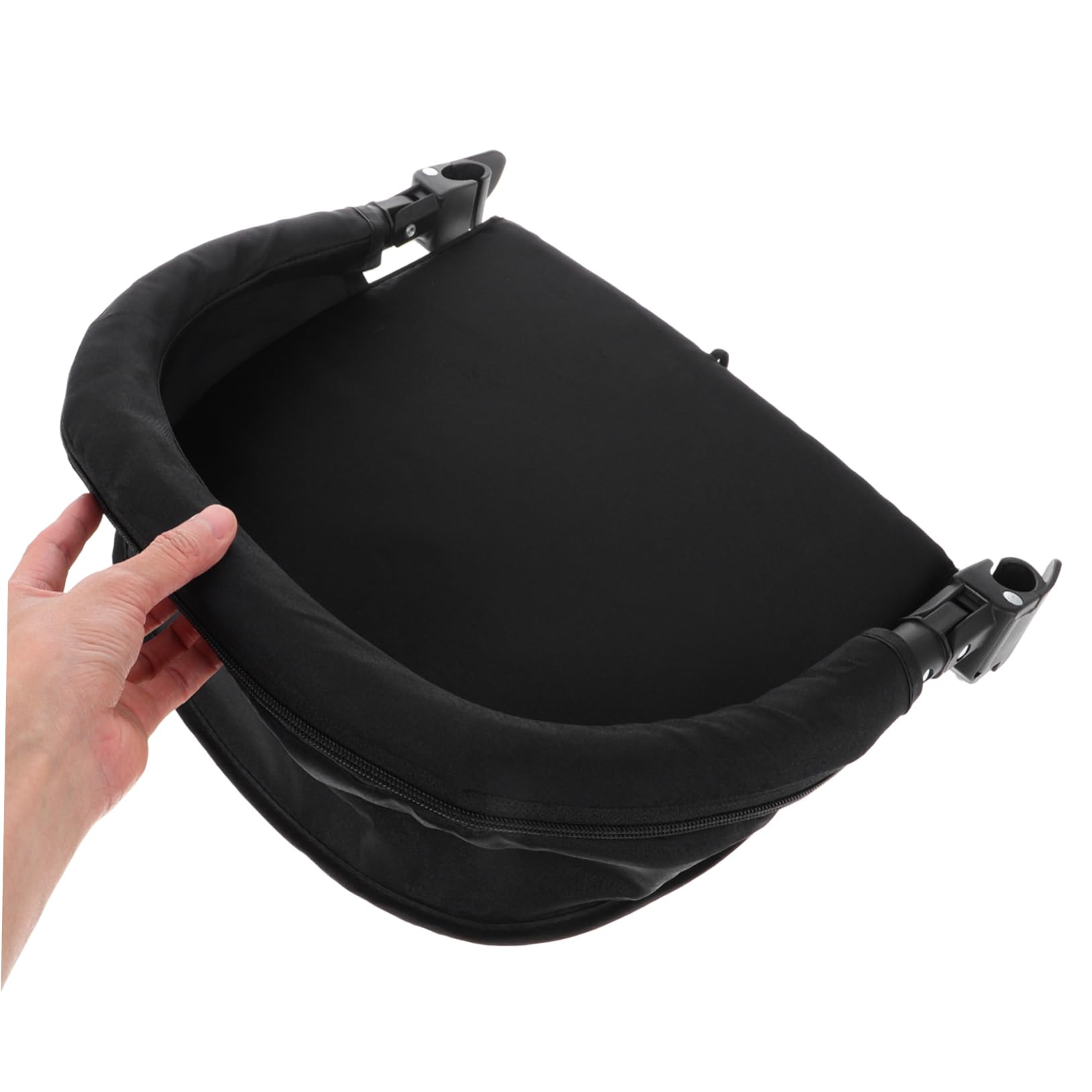 SECFOU Extension Accessoire Amovible Repose-Pieds Réglable pour Poussette Bébé Noir en Tissu pour Confort Compatible avec Poussettes et Nacelles