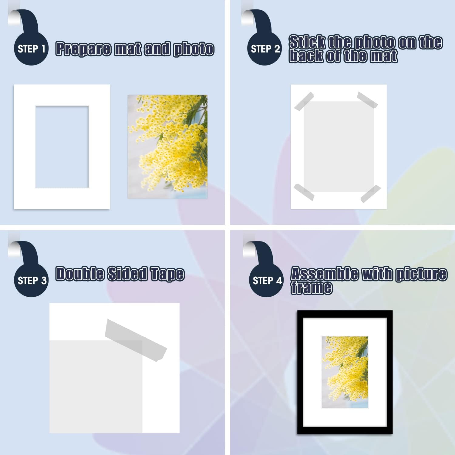Mat Board Center, 10 Pack 10x13 Picture Mat for 6x9 Photos, White