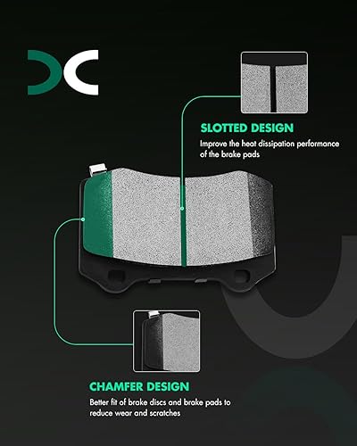 Miniatura 2 de SCITOO Pastillas de freno traseras D1053-7958 para Cadillac CTS 2004-2007, 2009-2018, Cadillac STS, 2010-2015 2017-2019 para Chevrolet Camaro
