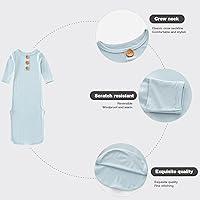 Vista 2 de Conjunto de gorro para bebés recién nacidos, de viscosa suave de bambú, con ropa de bebé, 24 meses