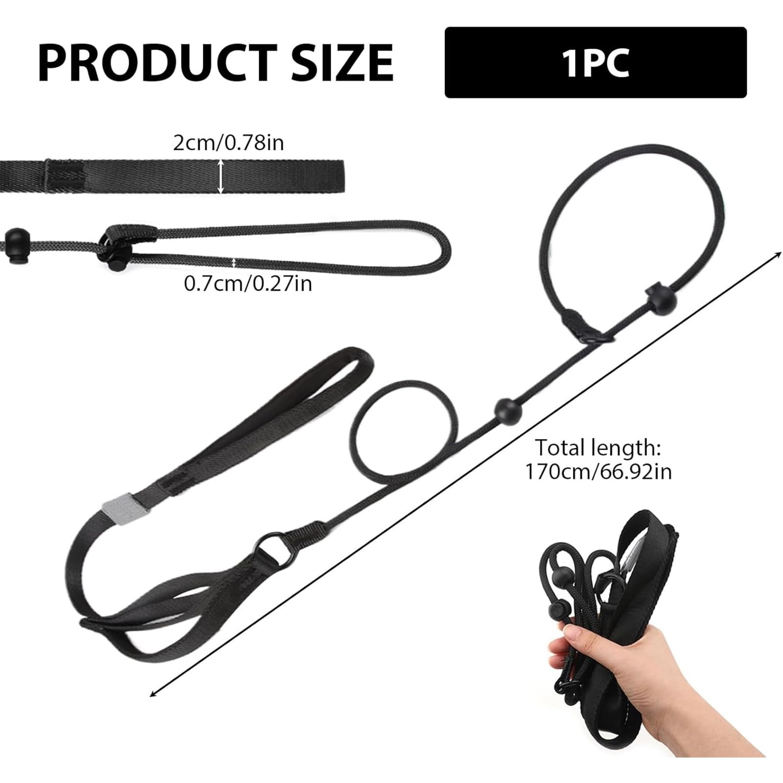 Addein Dog Slip Lead, Nylon Dog Rope Leash & Collar, Anti-Choking Training Rope for Outdoor Puppy Small Medium Large Dogs - Image 4