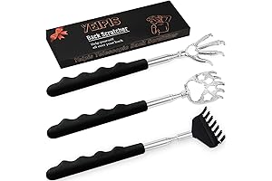 3-Pack Premium Telescopic Back Scratchers with Rubber Handles-Ultimate Itch Relief That Extends Your Reach!