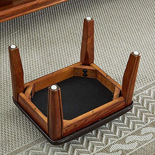 Reposapiés de madera maciza y taburete de sofá clásico retro para salón 6