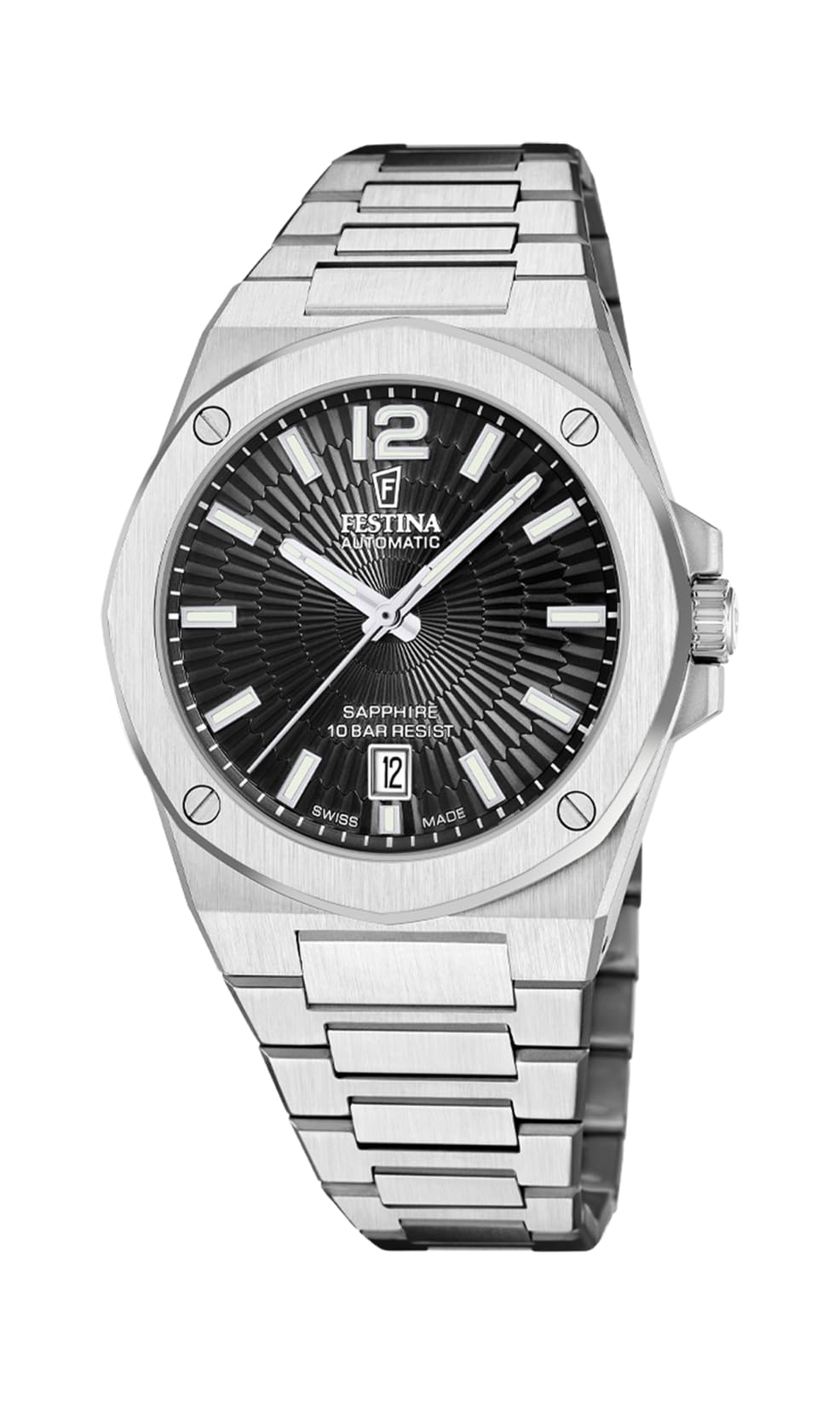 Montre Automatique pour Homme Festina Swiss Made avec Bracelet en Acier F22004/​4