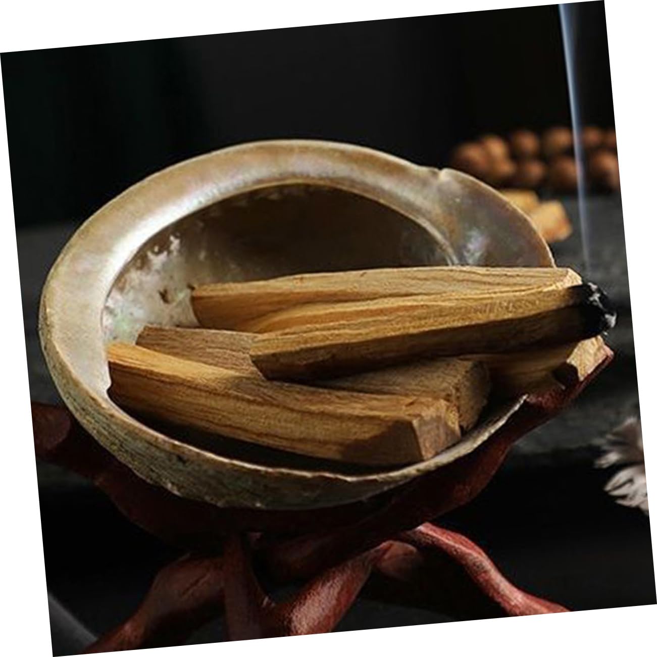 Garneck 4 Set Di Bastoncini Di Incenso Naturale Profumati Bastoncini Di Meditazione Purificanti Bastoncini Di Purificazione Dellaria Fogli Di Legno Per Il Relax E Il Sonno 10 Pezzi*4