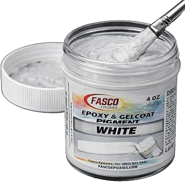 White Pigment for Epoxy Resin, Gelcoat, Paint - 4 oz