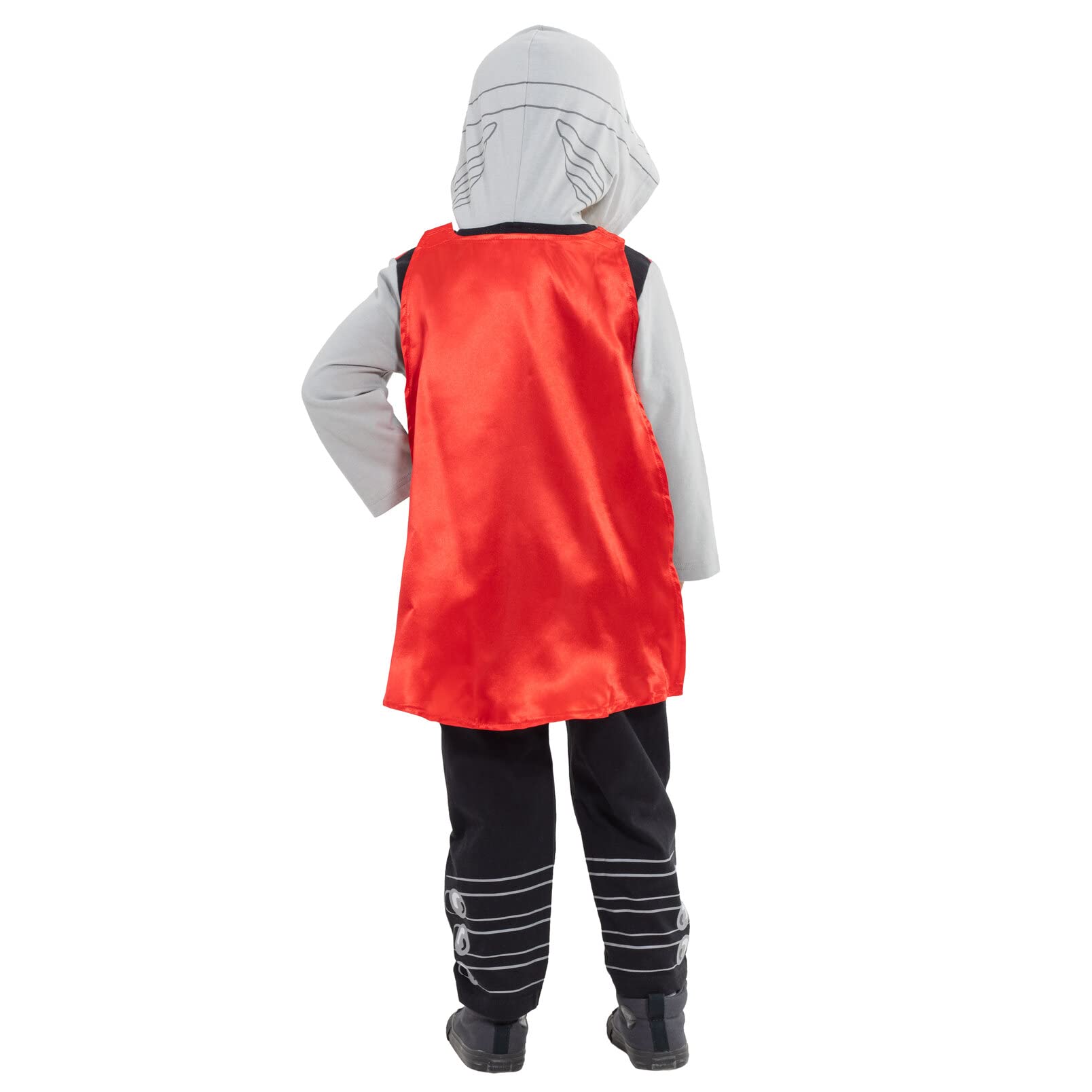 Marvel Avengers Thor Młodych Chłopcy Zip Up Cosplay Coverall and Cape Black/Red 3T