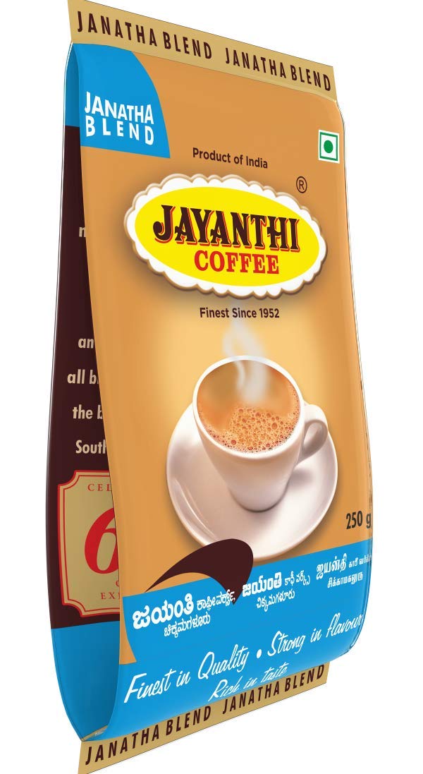 JAYANTHI Janatha Blend, Coffee Contains 30% Chicory, fine or Nice Grind, 250g x 4-image-41