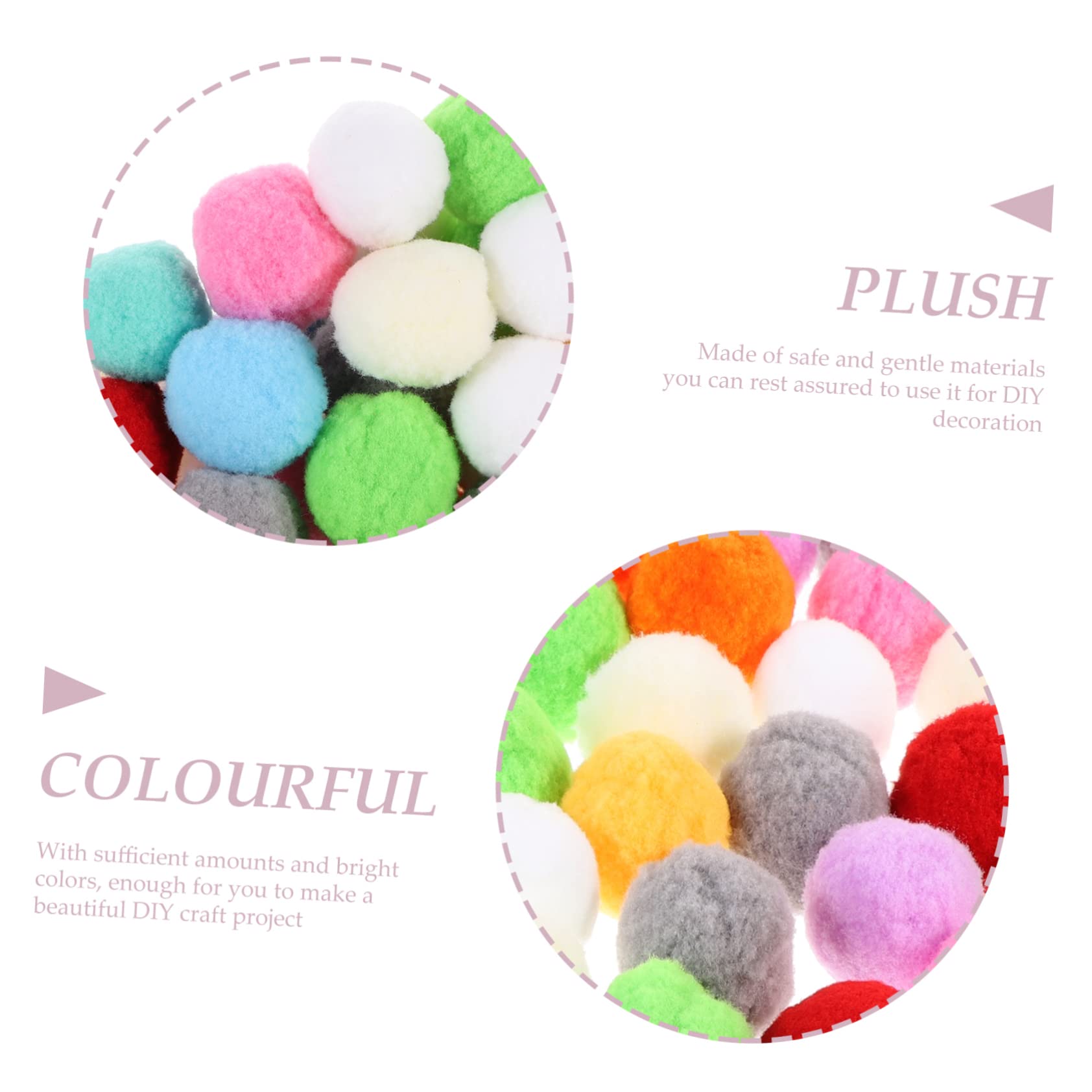 SEWACC 200piezas Pompones De Para Manualidades Bolas De Peluche Accesorios De Decoración Para Ropa Calzado y Joyas