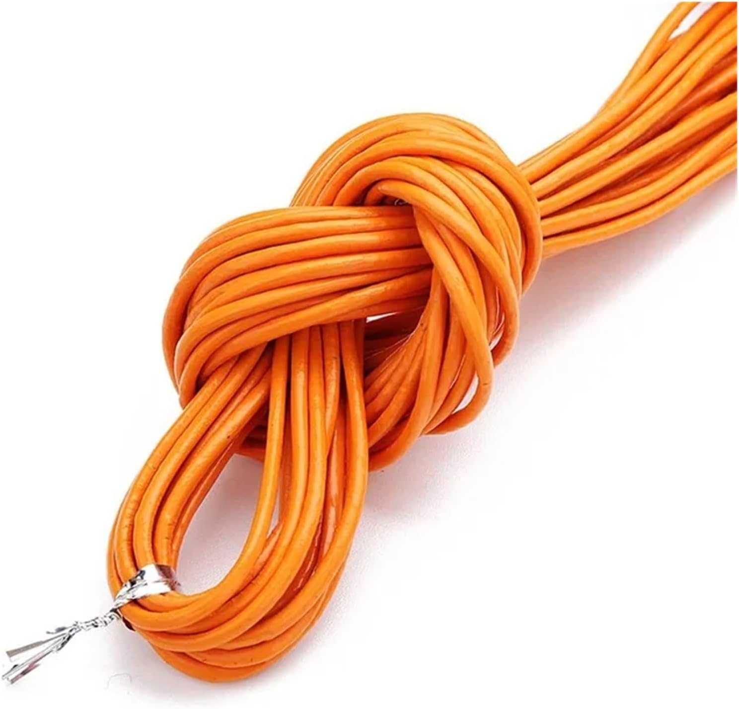 1.5mm Orange Leather Cord