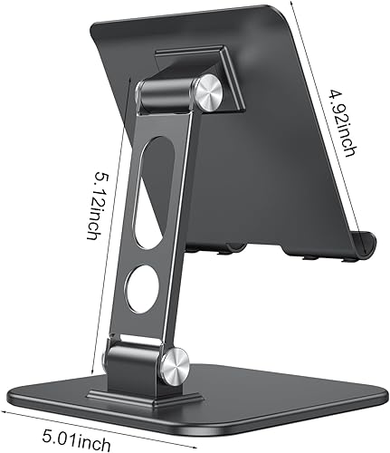 Miniatura 9 de OMOTON Soporte ajustable mejorado para tableta, soporte portátil plegable de alta resistencia, artículos esenciales de viaje para iPad ProAirMini,