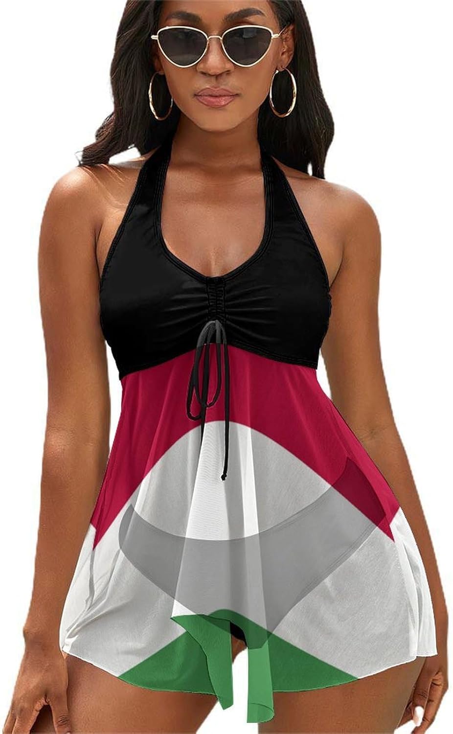 Women's 2 Piece Swimsuit Karakalpakstan Flag Adjustable Strap Swimwear Summer Beach Bathing Suits for Womens