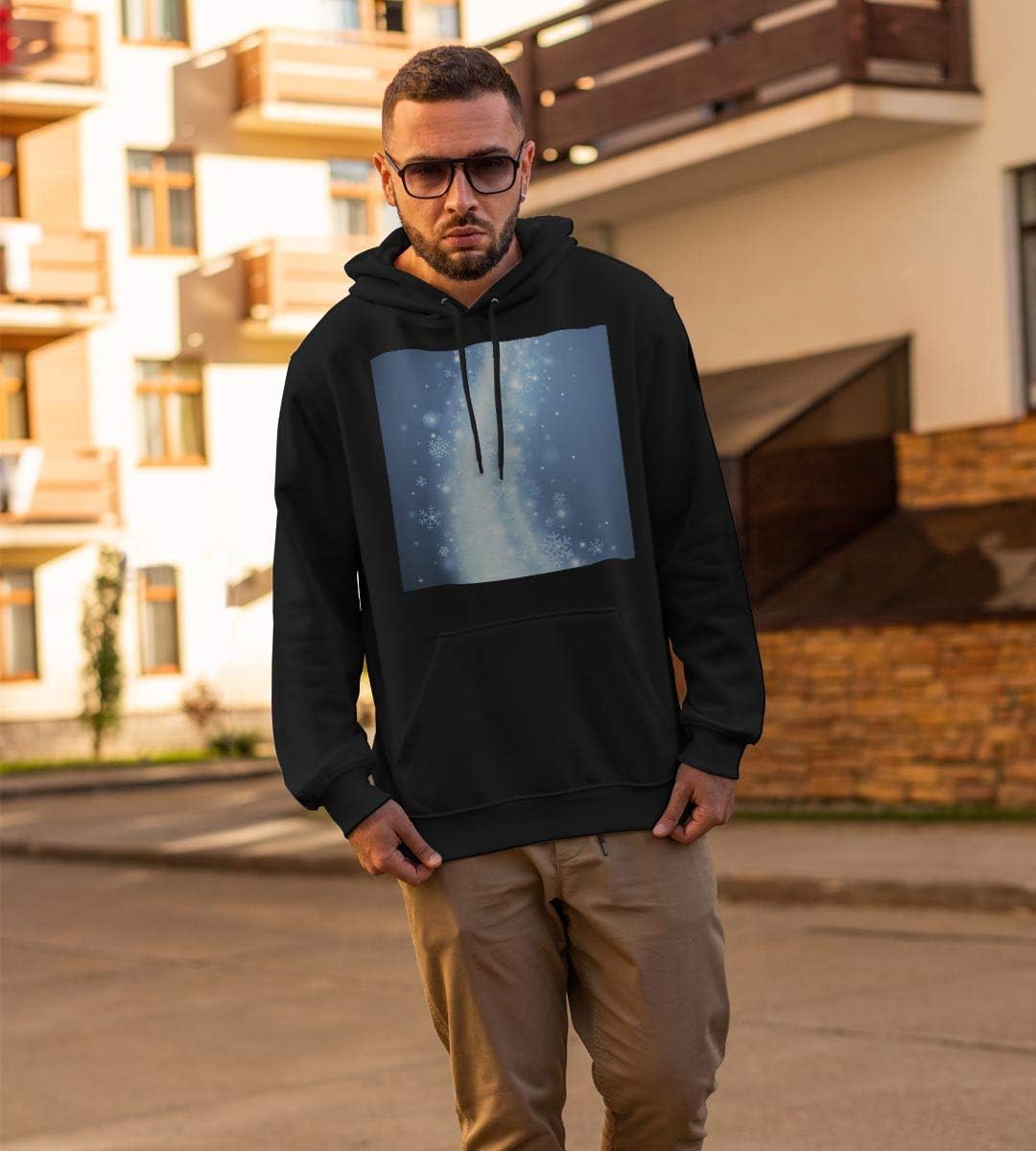 [igsticker] プリント パーカー メンズ 長袖 スウェット 綿100% 裏パイル Sサイズ size おしゃれ プルオーバ