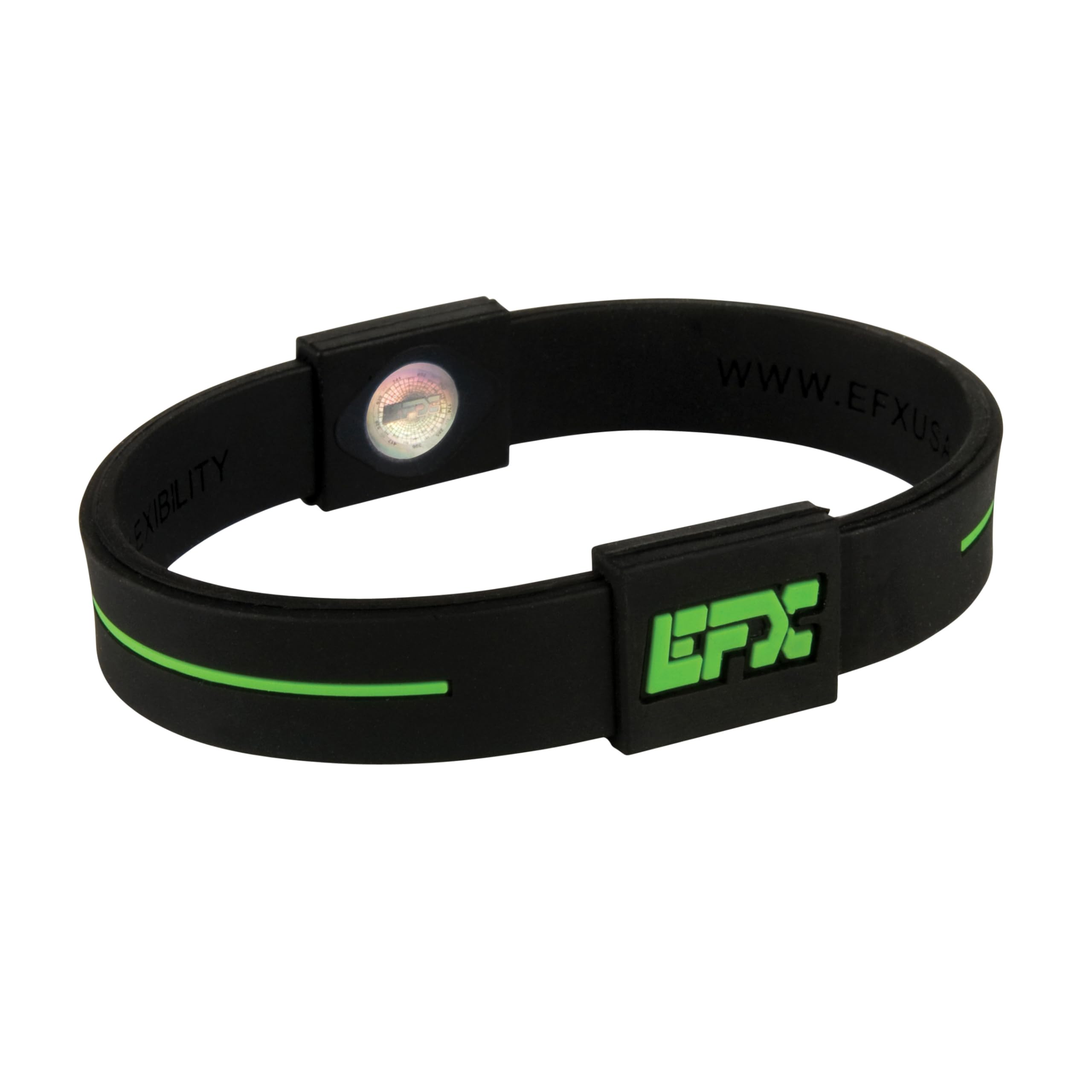 EFX Performance Silicone Wristband with Programmed Holograms – Wearable Support for Athletes & Seniors – Continuous Wear, Day & Night (24/7) –