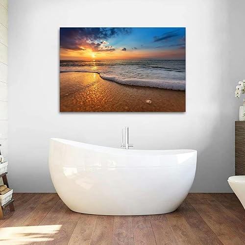 Miniatura 4 de Seascape during sundown Beautiful natural seascape Canvas Wall Art Decor Paintings Pictures for Bedroom Wall Decor Above Bed Living Room Wall