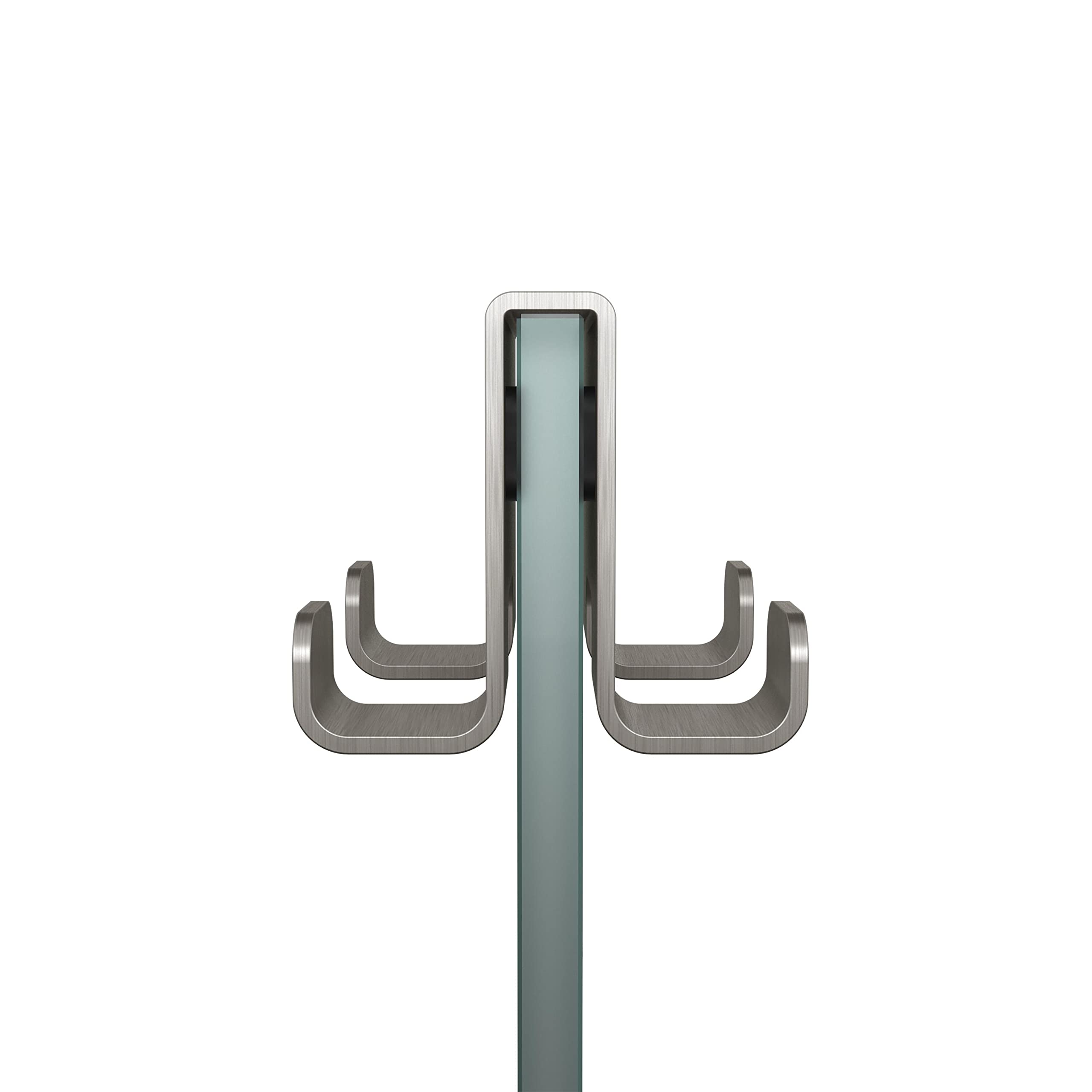 Tiger Caddy Towel Hook for Shower Enclosure 6-8 mm Double 5 6 x 7 x 5 cm Brushed — view 5