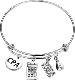 MYOSPARK CPA Accountant Bracelet Calculator Charm Bracelet Accounting Jewelry CPA Graduation Gift