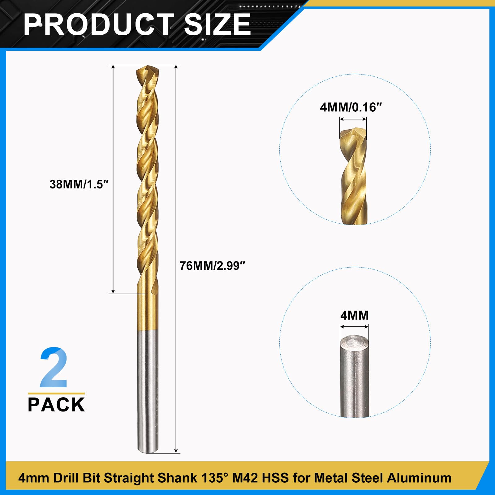 PATIKIL 4mm Drill Bit - Image 2