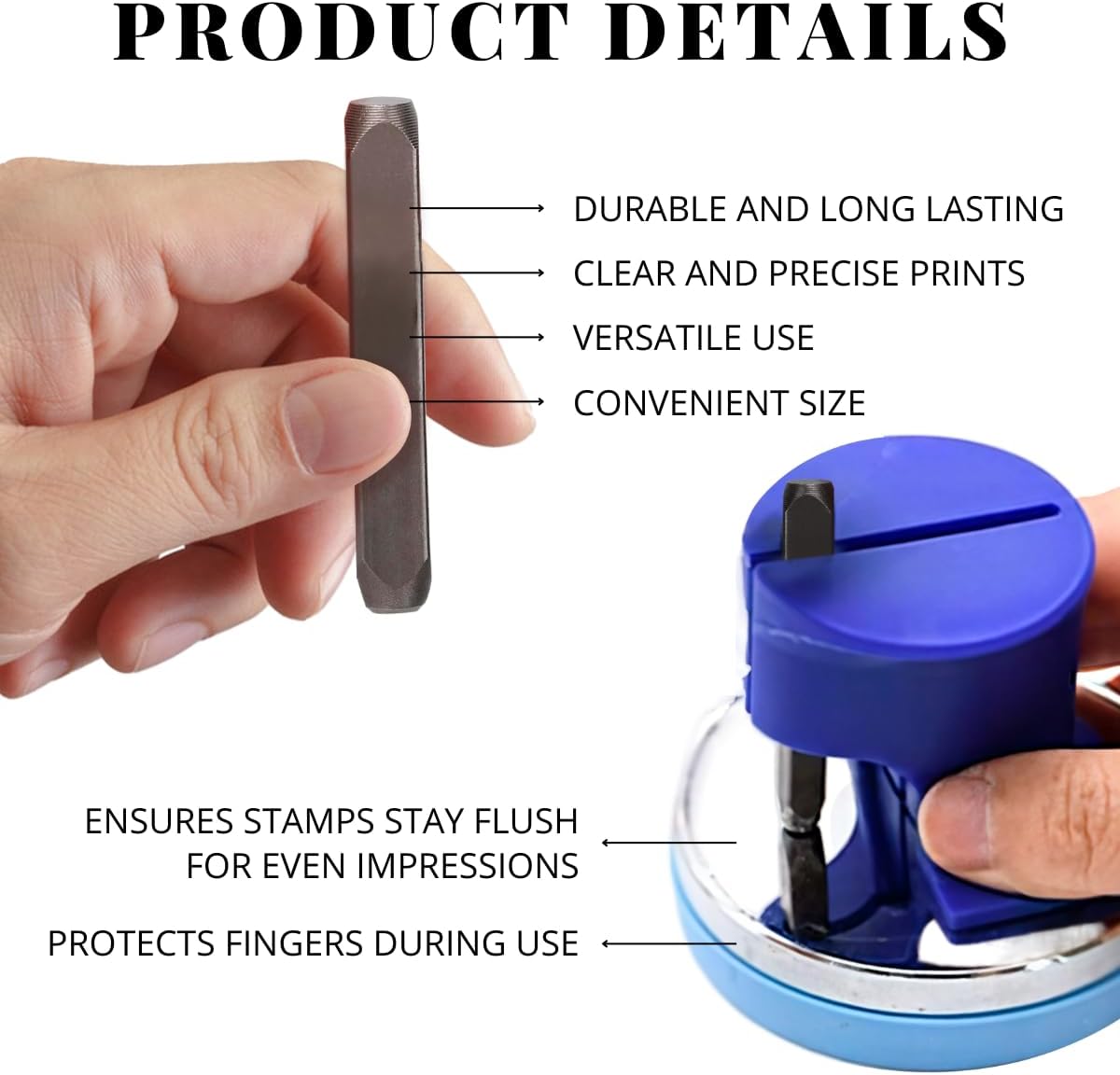 BELMAKS 64 PCS Metal Stamping Kit - Letter Punch Set Metal Stamps for Jewelry Making Leather Steel Number and Letter Stamping Kit Hand Press - Image 5