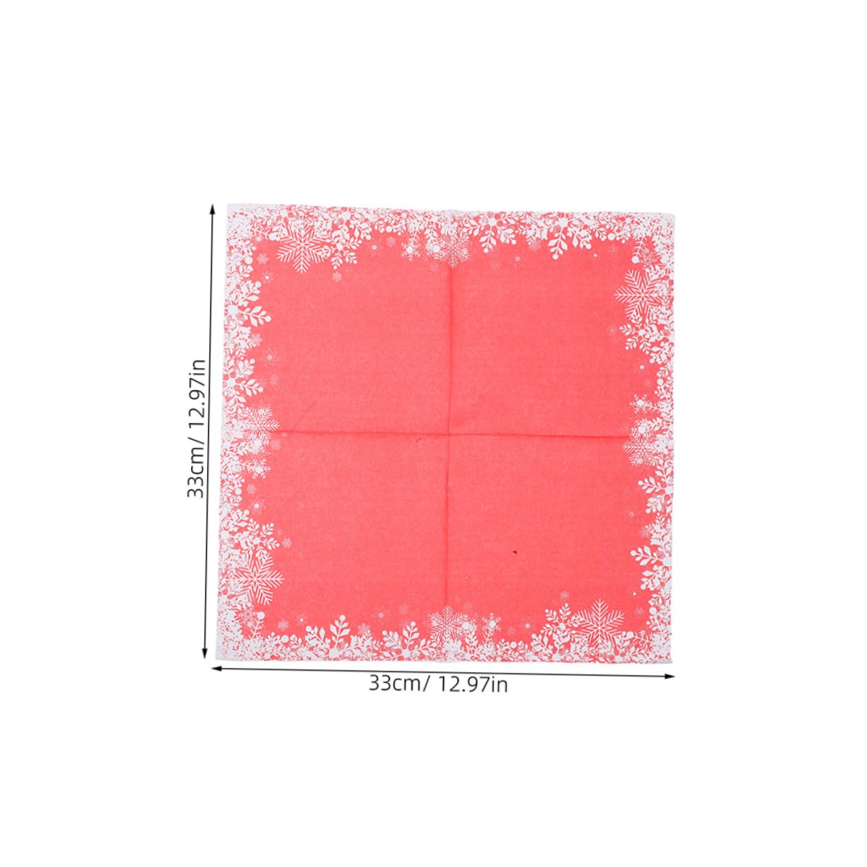 120piezas Servilletas Navideñas Rojas Copos de Papel Desechables para Fiesta de Invierno Decoración de Mesa Cena