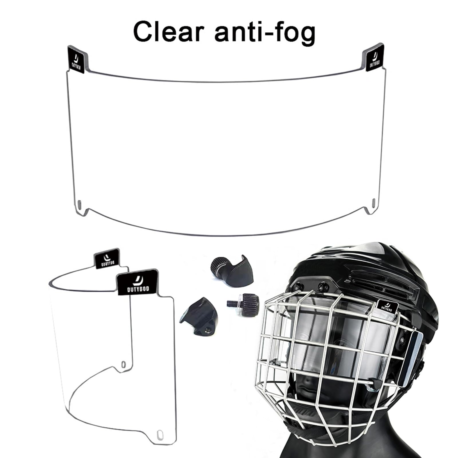 Hockey Helmets Visor Inside Anti-Fog Universal Hockey Visor Fits Both Youth and Adult Hockey Helmet Visor
