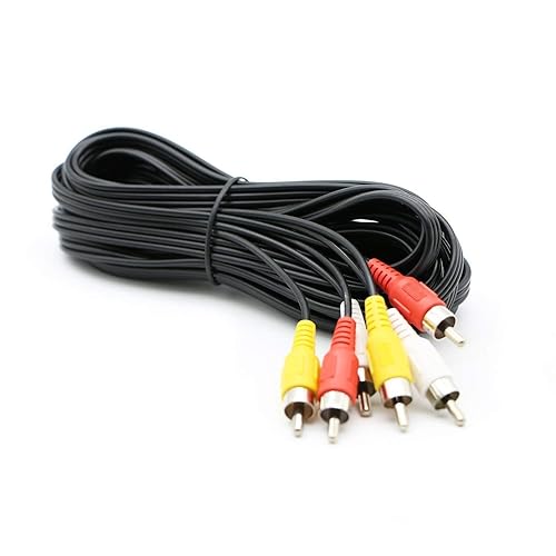 Miniatura 7 de PASOW 3 cables RCA de audio y video compuesto macho a macho cable de DVD (15 pies)