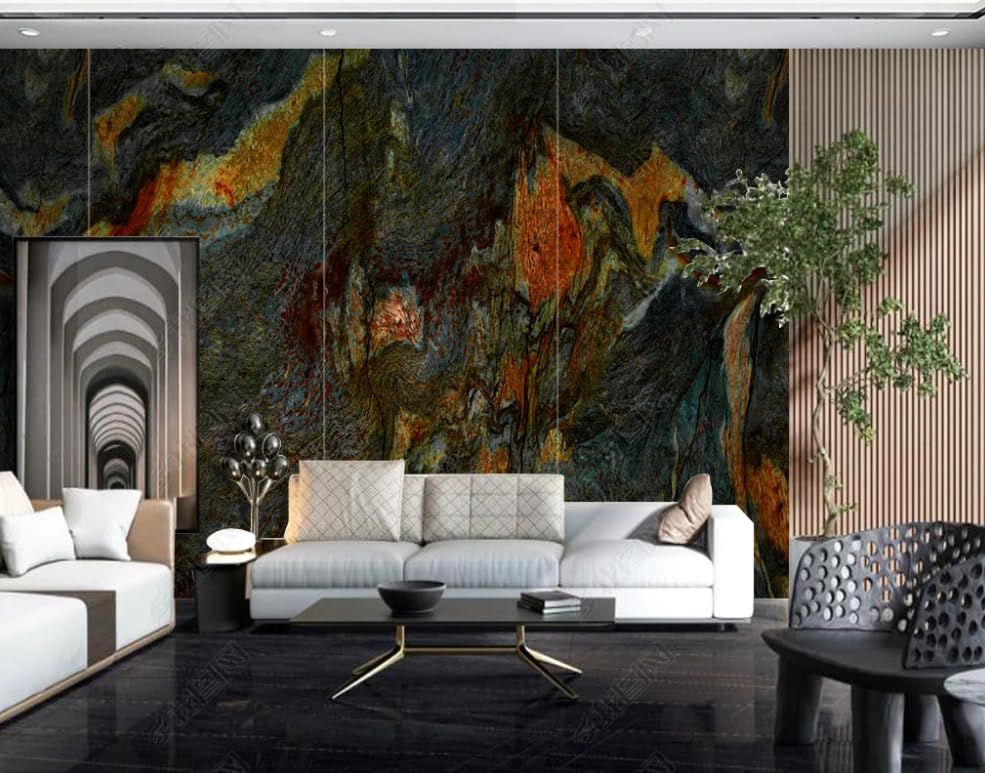 Papier peint intissé cornaline poster géant mural 350x256 cm
