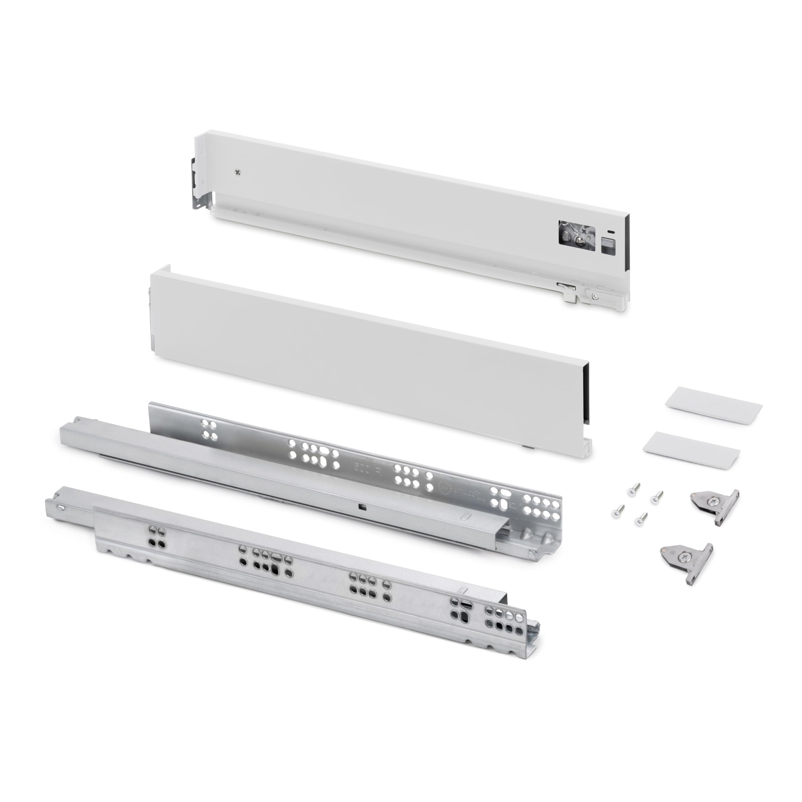 Emuca Outdoor Lade Vertex Push Synchro Met 3d-regeling, Hoog 131mm 40kg Diepte 350mm Staal
