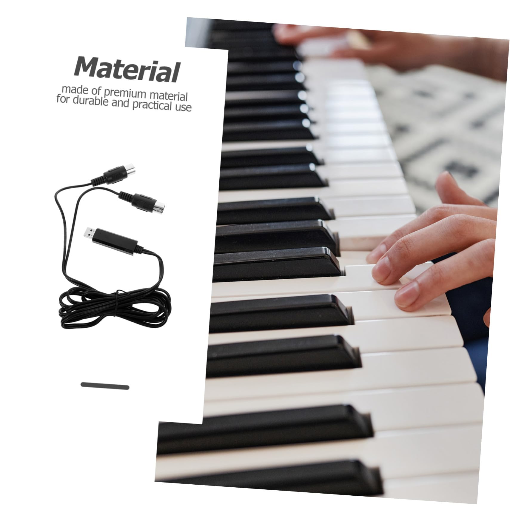 ibasenice 3pezzi Cavo Convertitore Midi Usb Per Tastiera Musicale Adattatore Professionale Per Pc Laptop Compatibile Con e Trasmissione Dati Veloce e Stabile