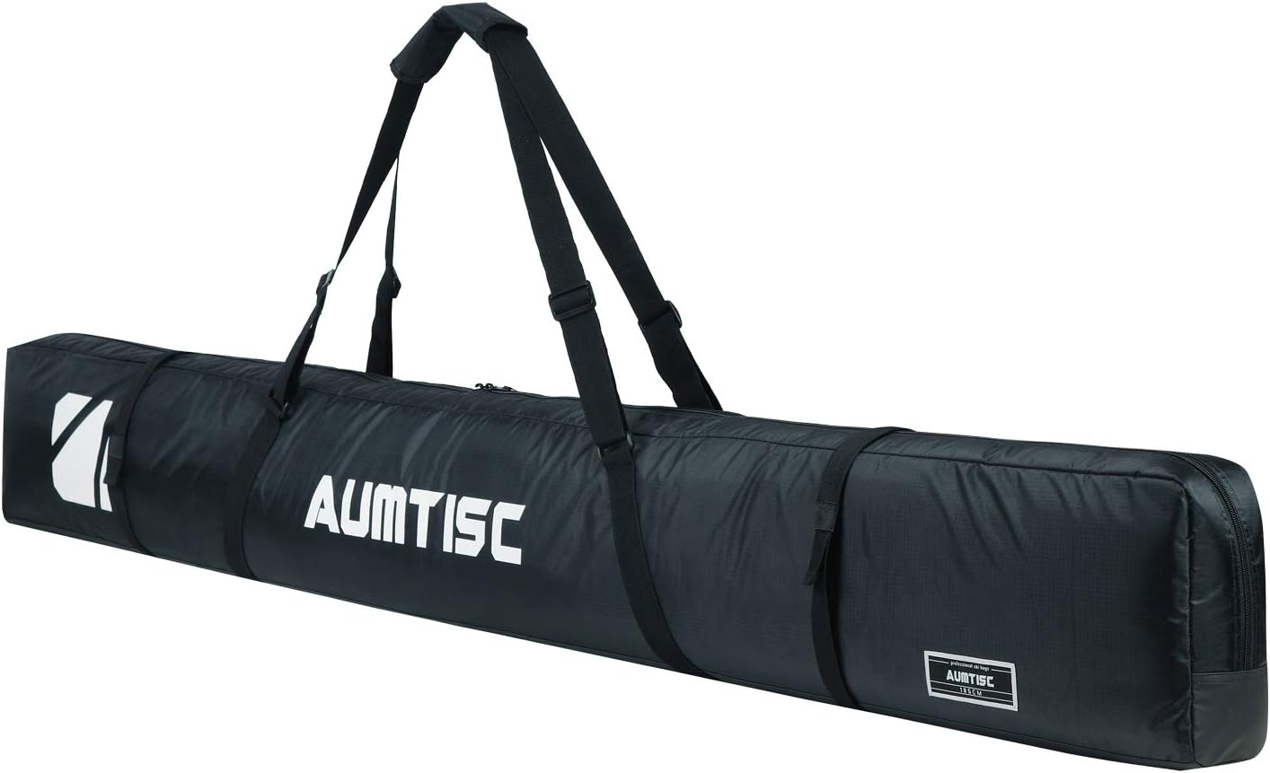 AUMTISC Single Ski Bag Travel Padded to Transport Skis Gear Pocket with Adjustable Handle 170 185 cm