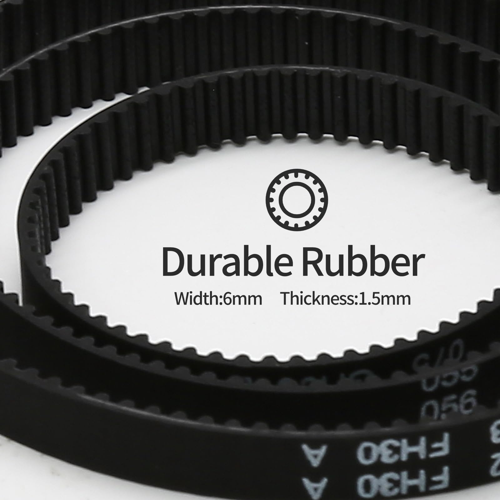 10 Packs 2GT Timing Belt Closed Loop Rubber Belts 268-2GT-6, 6mm Width X 268mm Length 3d Printer Timing Belt - View #4