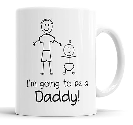 Faithful Prints I'm Going to Be A Daddy Mug Family Present Daddy New Baby Newborn Gift Cup Birthday Christmas, Ceramic Mugs
