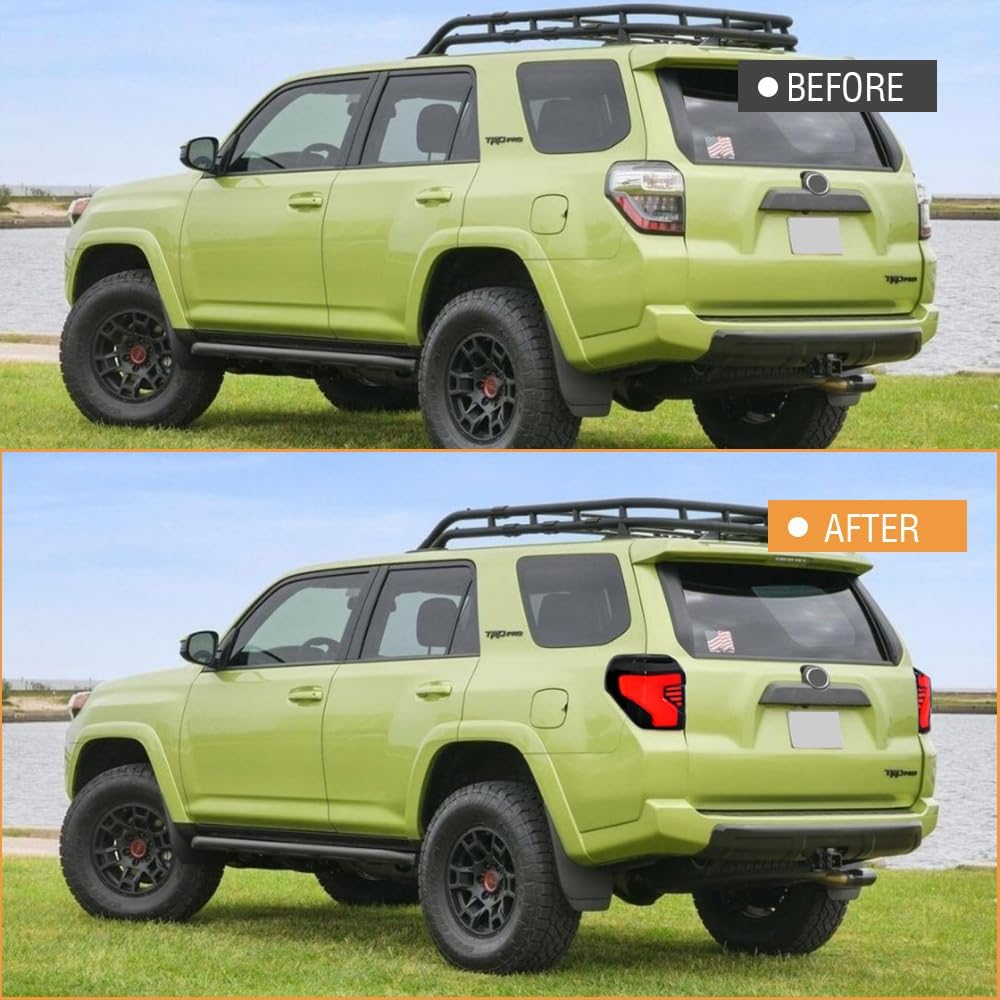 Tail Lights for 2010-2023 Toyota 4Runner Pickup Truck TRD/Limited/Off-Road/SR5/Sport/Nightshade 5th Gen Taillights with Animation Sequential Turn Signal Passenger & Driver Side Rear Lamp