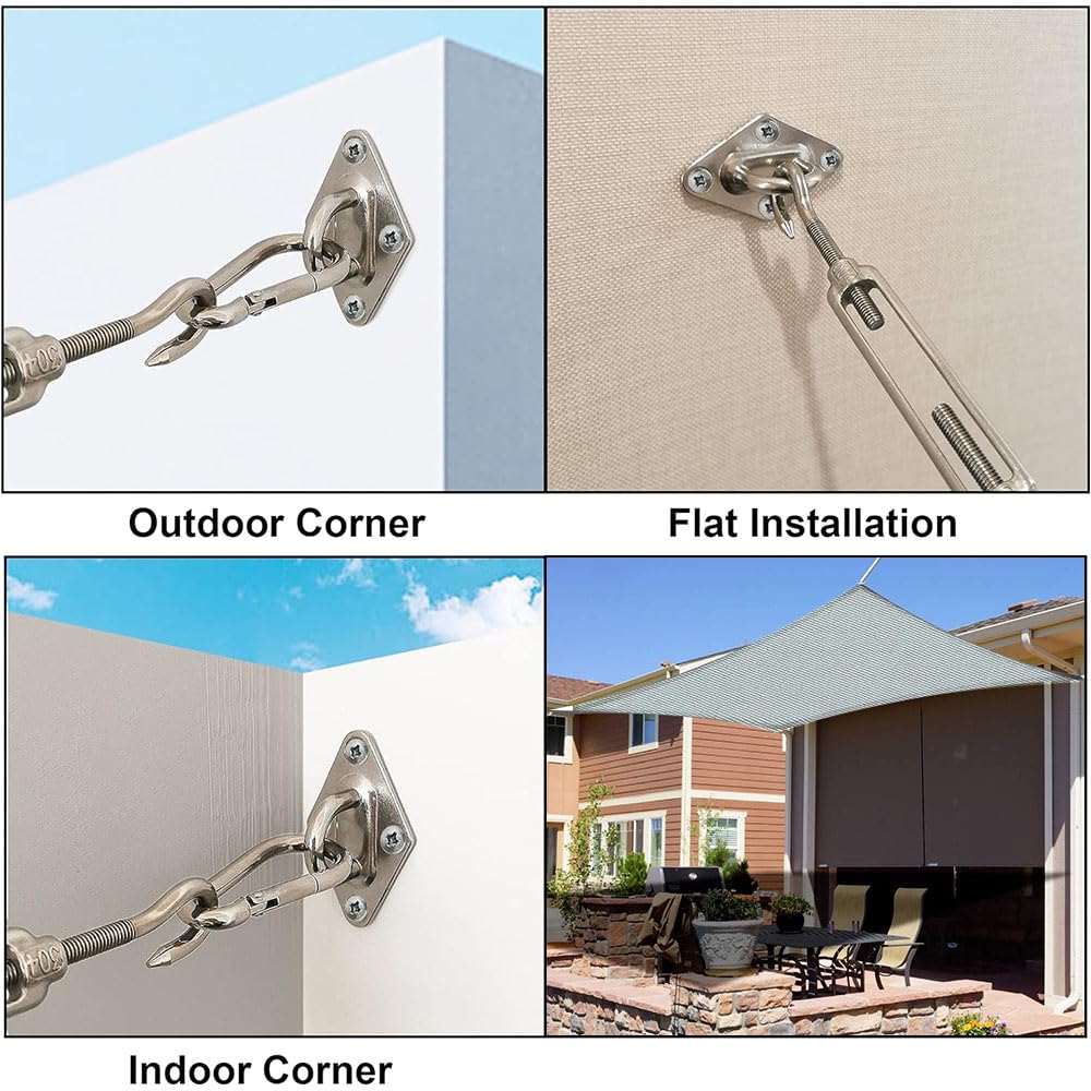 Sonnensegel 3x4m Wasserdicht Mit Ösen, Rechteck Mit Befestigung Set, Wetterbeständig Atmungsaktiv UV Schutz für Garten Terrasse Balkon (Grau-3MX4M)