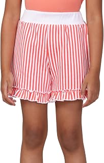 Pilolo Kids Soft Cotton Adjustable Drawstring Pocket Shorts for Girls Price In India