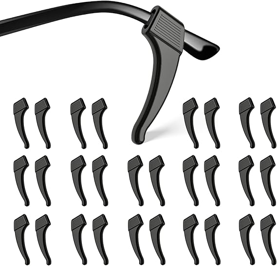 SMARTTOP 20 Pairs Anti-Slip Eyeglass Ear Grips Hook Comfortable Silicone Elastic Eyeglasses Temple Tips Sleeve Retainer-For Eyewear Sunglasses Spectacles Glasses,Sports Eyeglasses