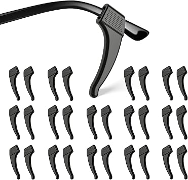 SMARTTOP 20 Pairs Anti-Slip Eyeglass Ear Grips Hook Comfortable Silicone Elastic Eyeglasses Temple Tips Sleeve Retainer-For Eyewear Sunglasses Spectacles Glasses,Sports Eyeglasses