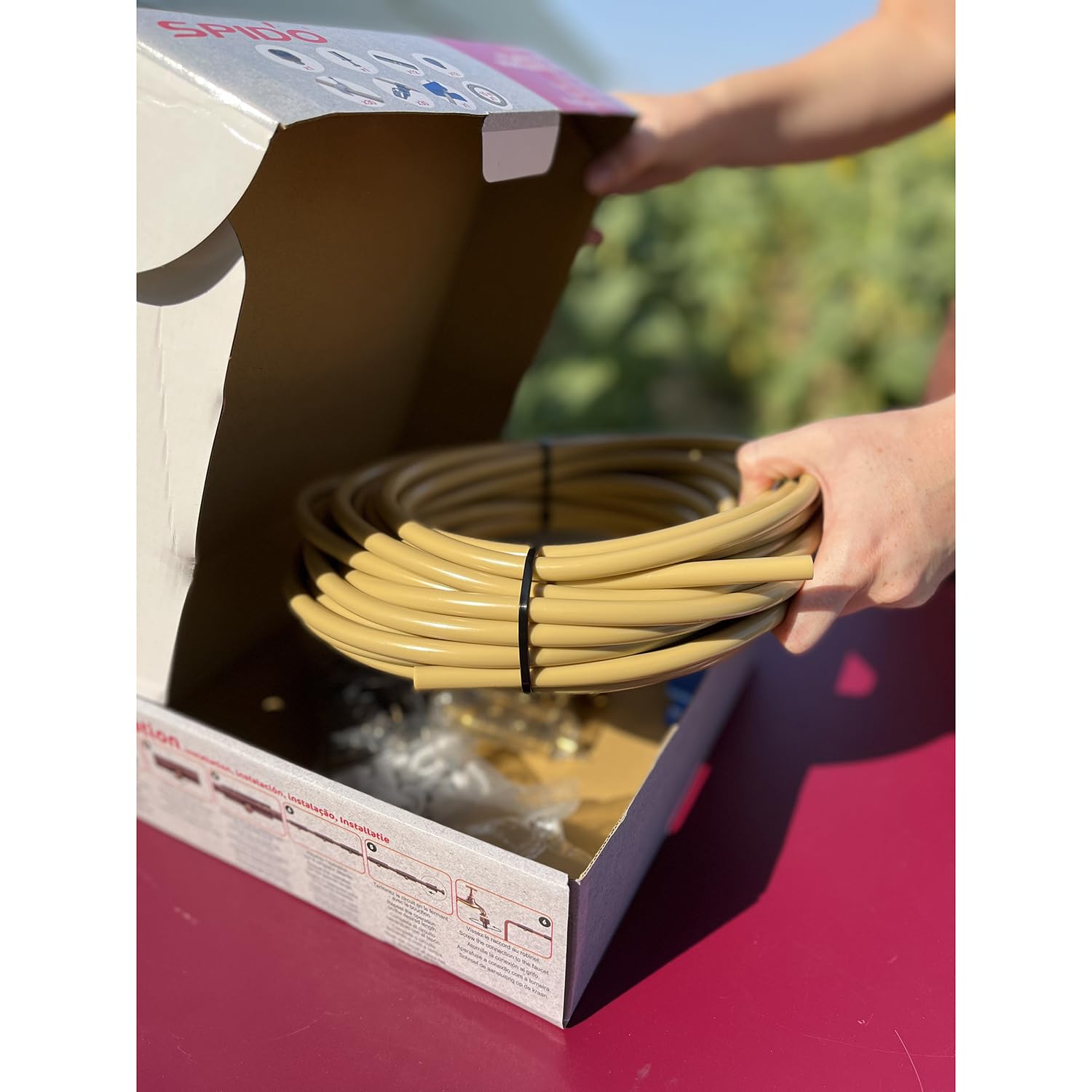 Spid'O Kit Complet de brumisation 15 m - Système de rafraîchissement extérieur pour terrasse, pergola et Jardin