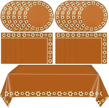 41Ppcs Cielito Lindo Party Decoration,Mexican Fiesta Terracotta Pottery Paper Plates,Napkins,Tablecloth Tableware Set Mexican Plates for Mexican Themed Party Decorations Cielito Lindo Baby Shower