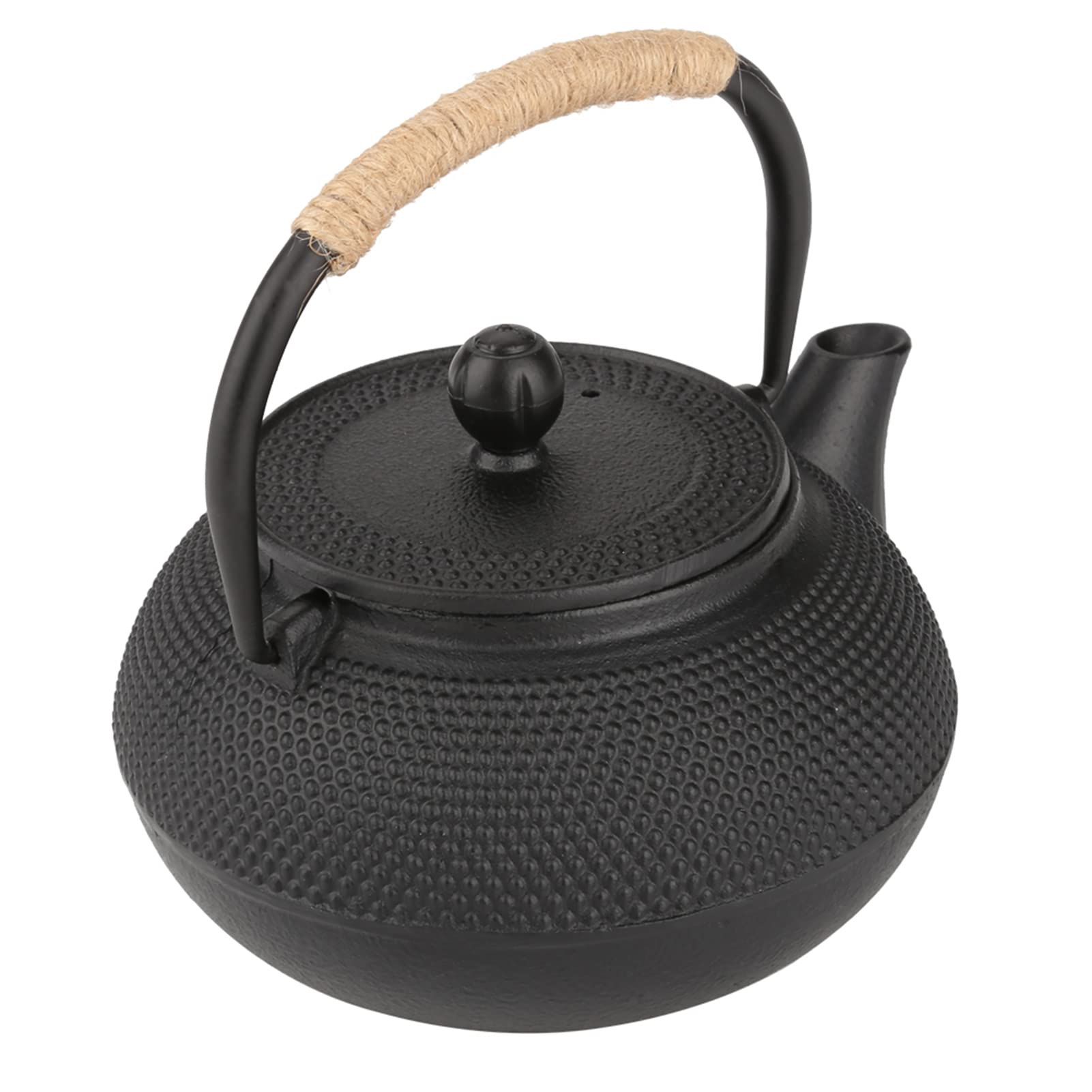 Teiera in ghisa stile giapponese da 800 ml con infusore con filtro rimovibile per preparare tè sfuso in foglie Tè nero tisana Materiale in ferro colore nero durevole conser
