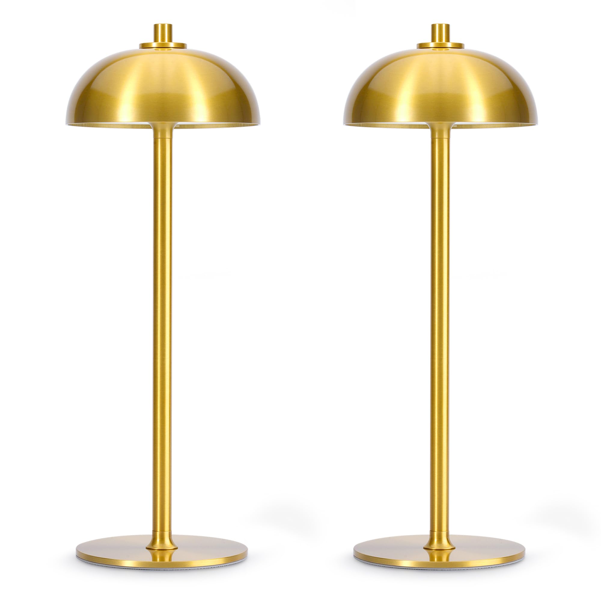 Lot de 2 lampes de table sans fil, 5000 mAh, lampes de table portables rechargeables, 3 modes de couleur, lumière de table à intensité variable en continu avec fonction mémoire, pour dîner