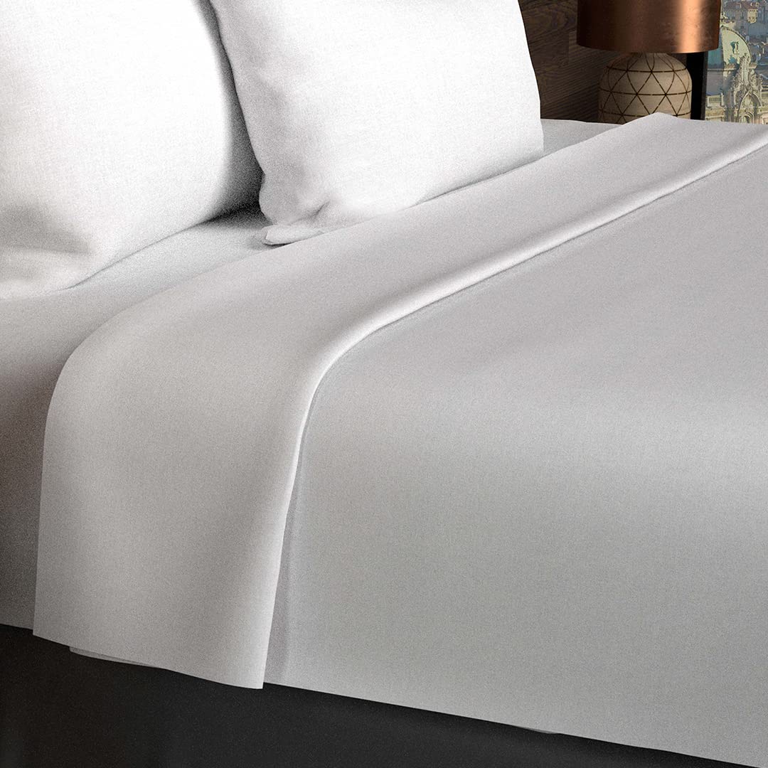 Soleil d'ocre, Flat Sheet, Cotton, 57 Thread Count, White, 240 x 290 cm