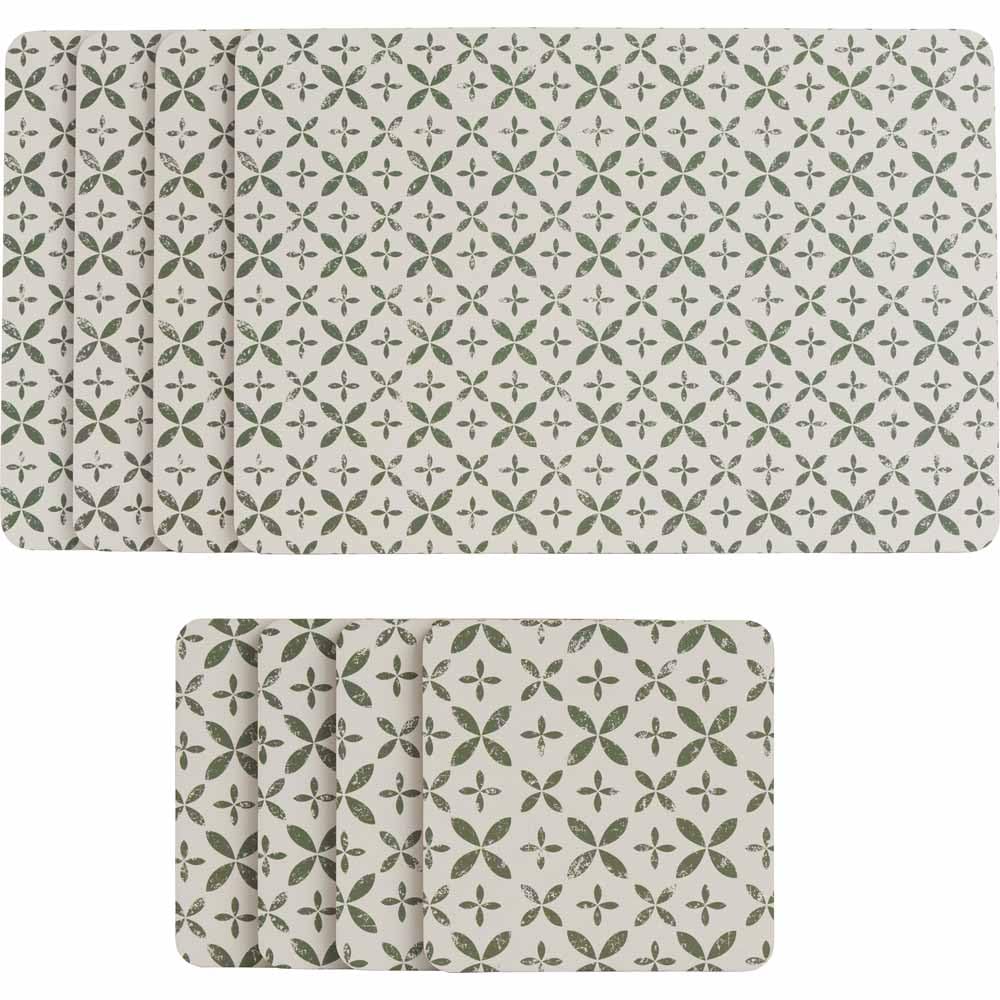 Set of 4 (8pc) Leaf Placemats & Coasters, Tablemats